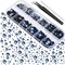 2000 Pieces Flat Back Gems Rhinestones 6 Sizes (1.5-6 Mm) Round Crystal Rhinestones with Pick up Tweezer and Rhinestones Picking Pen for Crafts Nail Clothes Shoes Bags DIY Art (Navy Blue)